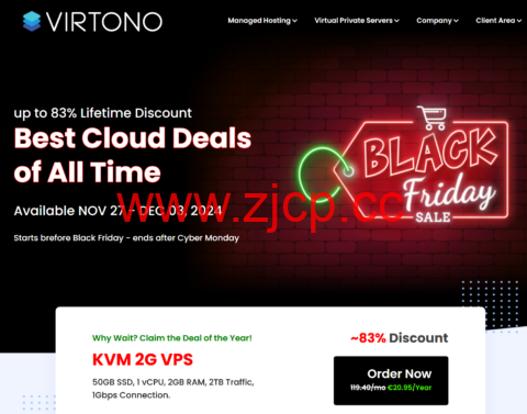 #黑五#Virtono：全场vps，月付5折/年付4折，1核/1GB特价€20.95/年，可选日本/新加坡/香港/美国/英国等29个数据中心插图