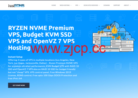 Hosteons：新上便宜VPS套餐，1核/2GB/40GB/2TB@10Gbps，$2.99/月起，可选美国/法国/德国机房插图