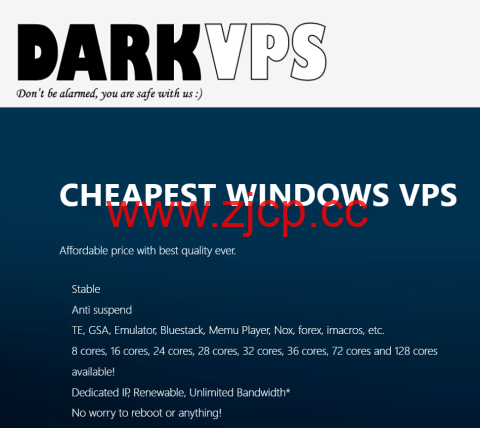 darkvps：美国windows VPS，1核/1GB/30GB/1Gbps不限流量，$4/月插图