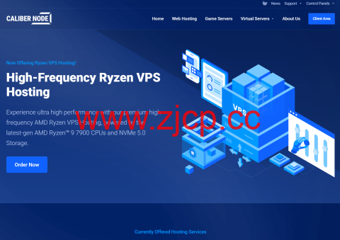 calibernode：北卡机房vps，1核/1GB/20GB SSD/2TB@1Gbps带宽，$12.96/年插图