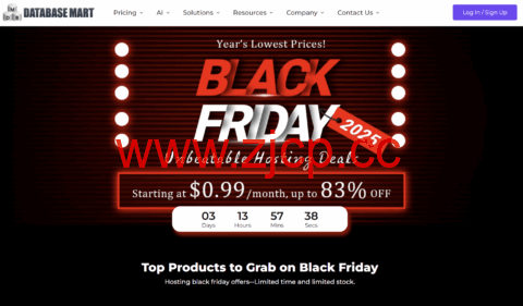 Database Mart：黑五优惠加码，促销款升级，VPS/独服/GPU服务器循环折扣低至2折，$0.99/月起插图