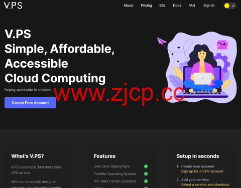 V.PS：大带宽云服务器 月付€6.95 起 美日新德荷英多地区线路任选插图