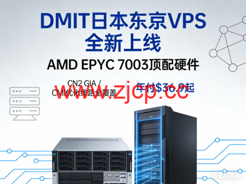 DMIT 日本东京 VPS 全新上线：AMD EPYC 7003 顶配硬件，CN2 GIA / CMI 优化线路全覆盖，年付 $36.9 起插图