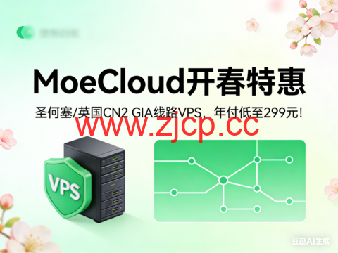 MoeCloud 开春特惠：圣何塞 / 英国 CN2 GIA 线路 VPS，年付低至 299 元！插图