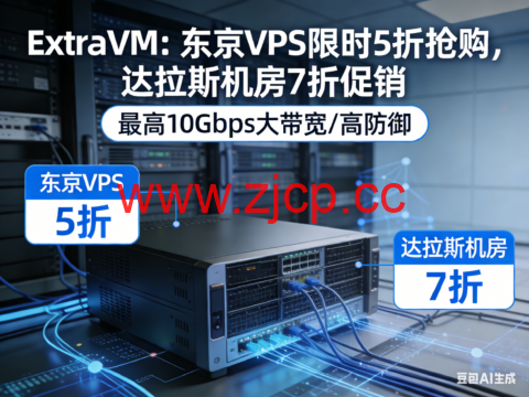 ExtraVM 限时大促:东京 VPS 5 折疯抢|达拉斯 7 折,最高 10Gbps 大带宽高防插图 ExtraVM 限时大促:东京 VPS 5 折疯抢|达拉斯 7 折,最高 10Gbps 大带宽高防插图