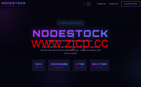 nodestock：德国独立服务器，AMD Ryzen 7 2700X/32GB内存/960GB NVMe硬盘/50TB流量/1Gbsp端口，€59/月插图